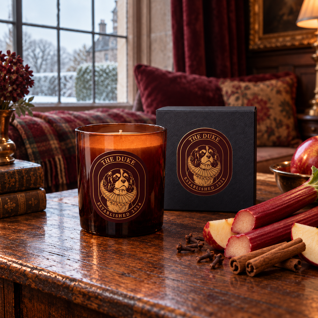 The Duke Cozy Winter geurkaars met zwarte geschenkverpakking